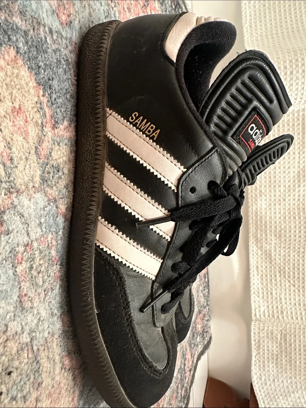 adidas Samba Black with White Stripes Men's Sneakers